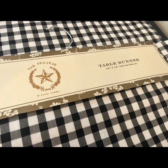 Black and White Check Pumpkin Table Runner - Picture 5 of 10